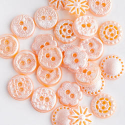 Assorted Miniature Orange Buttons