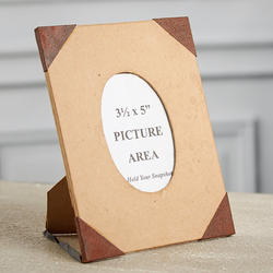 Rusty Tin and Paper Mache Picture Frame