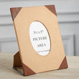 Rusty Tin and Paper Mache Picture Frame