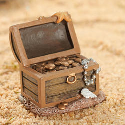 Miniature Dollhouse FAIRY GARDEN ~ Mini PIRATE Treasure Chest SEA ~ NEW 