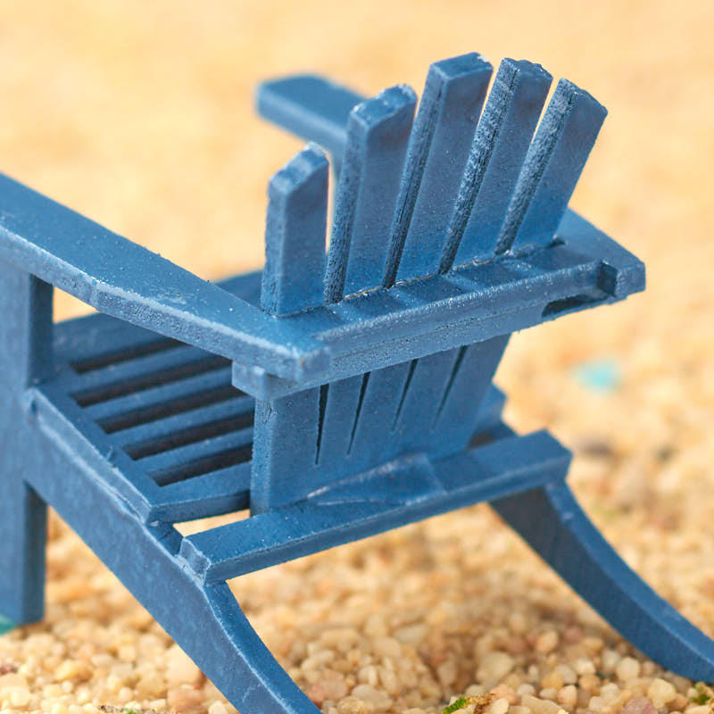 Miniature Blue Adirondack Chair - Fairy Garden Supplies ...