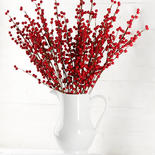 Red Artificial Berry Stems