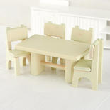 Dollhouse Wooden Table and Chairs Set