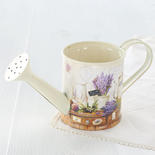 Vintage-Inspired Lavender French Decoupage Watering Can