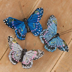 Blue Artificial Butterflies