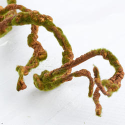 Brown Artificial Curly Willow Twig Spray