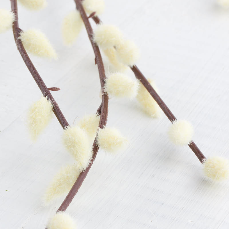 Artificial Pussy Willow Spray Spring Summer Flowers Floral Supplies Craft Supplies