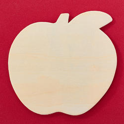 Unfinished Wood Apple Cutout