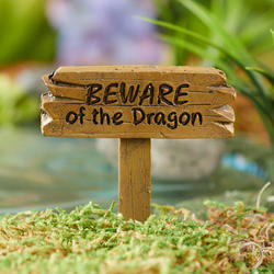 Miniature "Beware of The Dragon" Sign