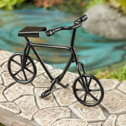 1/10 Dollhouse Miniature Metal Bike Bicycle Model Fairy Garden Decor Black 