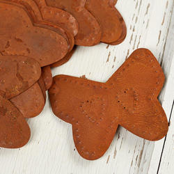 Rusty Tin Embossed Butterfly Cutouts