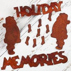 Rusty Tin Holiday Memories Cutouts