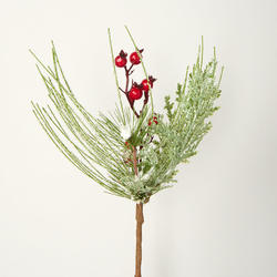 Icy Artificial Pine and Berry Pick