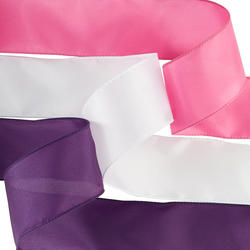 Pink, Purple, and White Satin Wired Ribbon Set