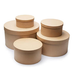 Round Paper Mache Box Set