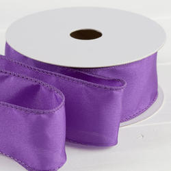 Purple Satin Wired Ribbon