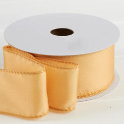 Gold Satin Wired Ribbon