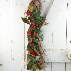 Artificial Pine and Berry Wall Hanger