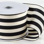 Black and White Striped Ribbon