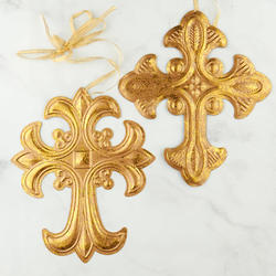Gold Leaf Ornate Cross