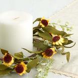 Artificial Sunflower Candle Ring