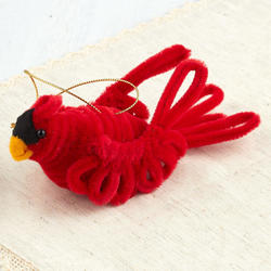 Red Chenille Cardinal Ornament