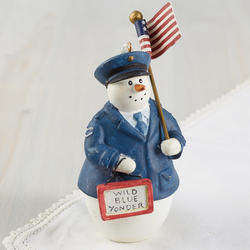 "Wild Blue Yonder" Patriotic Snowman Ornament