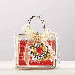 Clear Holiday Gift Card Holder with Jingle Bells