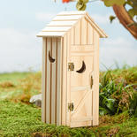 Miniature Unfinished Wood Outhouse