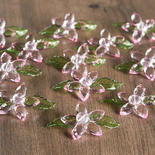 Pink Acrylic Flower Embellishments