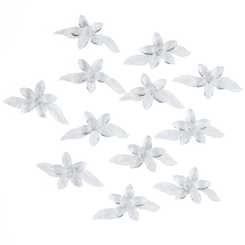 Clear Acrylic Flower Embellishments - Confetti - Table Scatters - Party ...