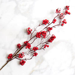 Snow Dusted Artificial Winterberry Spray