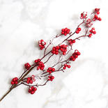Snow Dusted Artificial Winterberry Spray