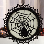 Glittered Halloween Spider Decoration