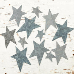 Assorted Primitive Galvanized Tin Stars