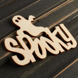 "Spooky" Halloween Unfinished Wood Cutout