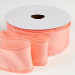 Coral Satin Wired Ribbon