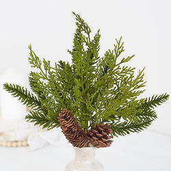 Flocked Artificial Pine and Cedar Pick
