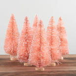 Frosted Pink Bottle Brush Trees