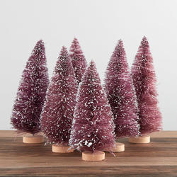Frosted Purple Bottle Brush Trees