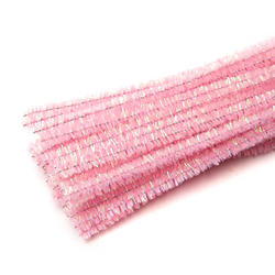 Iridescent Pink Pipe Cleaners, 12'', Craft Supplies from Factory Direct Craft