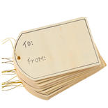 Unfinished Wood Gift Tag Ornament Set