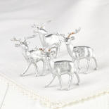 Vintage Look Miniature Silver Plastic Deer