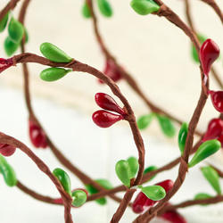Red and Green Pip Berry Rope Garland