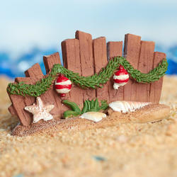 Miniature Beach Christmas Fence