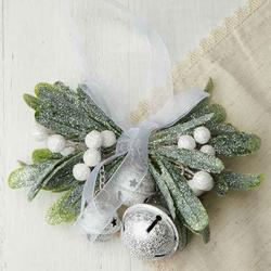 Frosted Mistletoe Jingle Bell Ornament