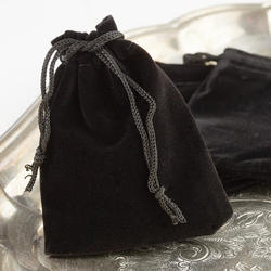 Black Velvet Drawstring Bags