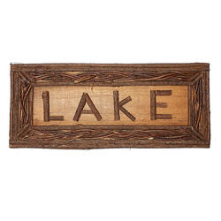 Natural Twig "Lake" Sign
