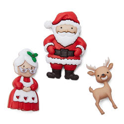 Dress it Up Holiday Mr. and Mrs. Claus Buttons