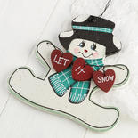 "Let it Snow" Snowman Ornament